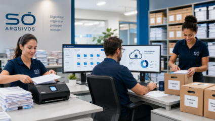 Ambiente corporativo de digitalização e organização
