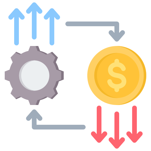 Ícone redução de custos